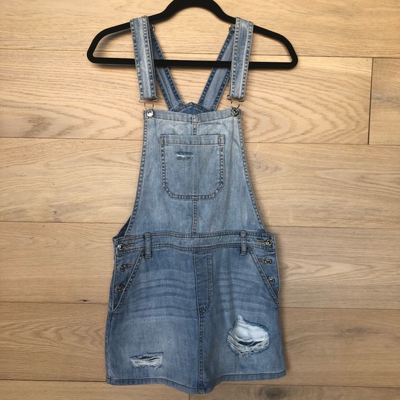 Forever 21 Dresses & Skirts - Forever 21 Denim Overall Skirt